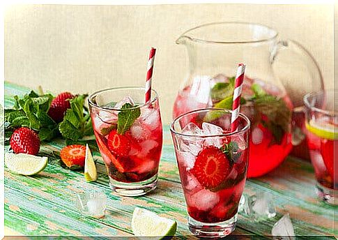 strawberry water