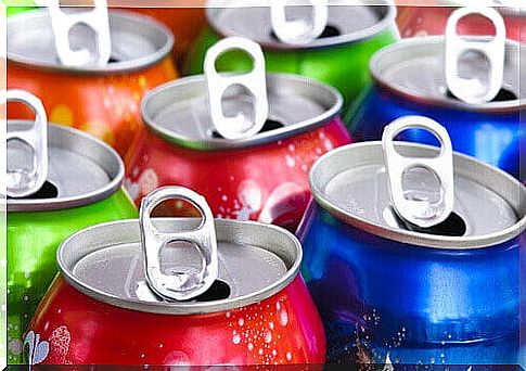 Cans of soda