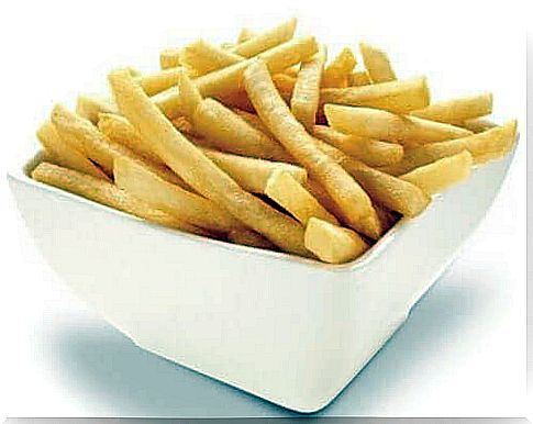 Bowl with fries