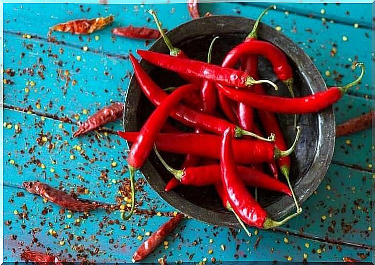 Bowl of chili peppers to satisfy your appetite