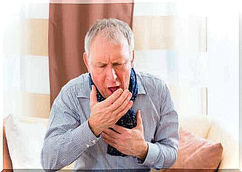 Man can hardly breathe from coughing