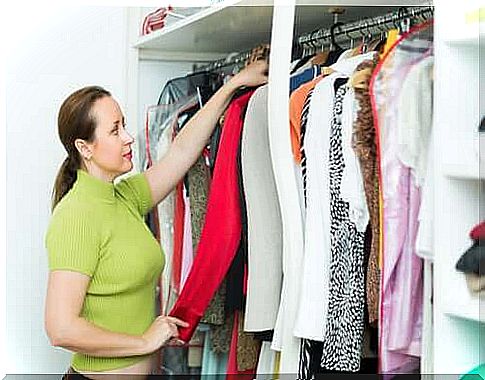 An organized closet