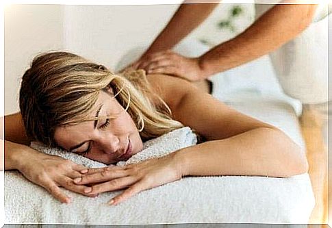 Woman getting massage