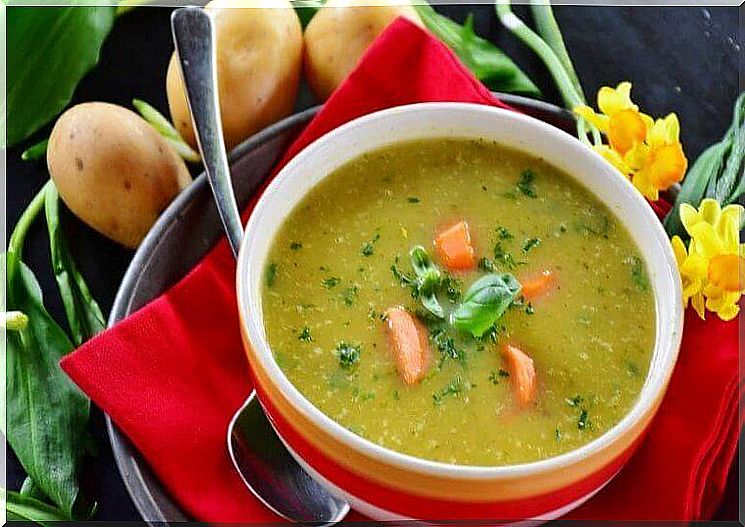 Healthy serrano soup