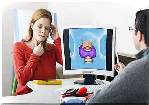 A woman consulting a doctor